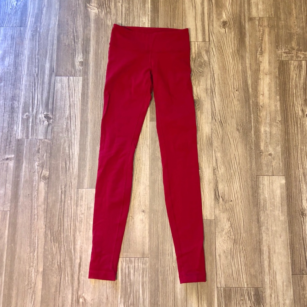 Red Lululemon Leggings
